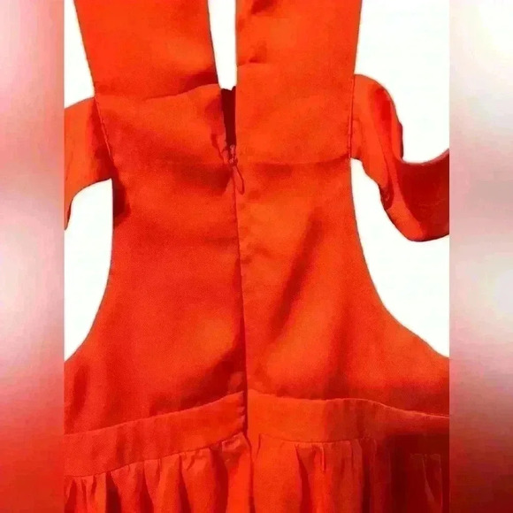 San Souci Reddish Orange Spaghetti Strap Maxi Dress (Size XS) Flowy Summer Style - Picture 6 of 11